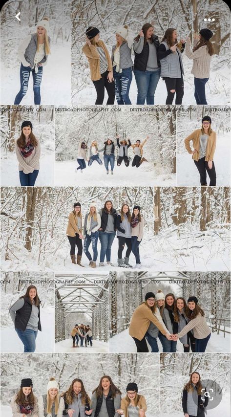 Winter Group Photoshoot, Kashmir Photoshoot, Pictures In Snow, Snowy Photos, Playing In Snow, Senior Pictures Dresses, High School Photography, Senior Picture Props, School Friend