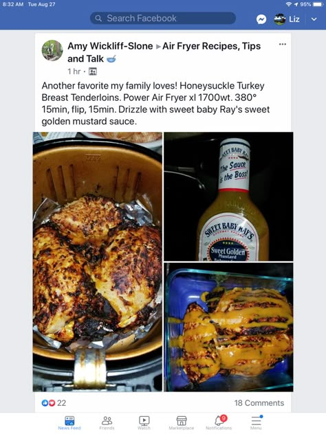 Turkey Breast Crockpot, Chicken Entree, Air Fryer Chicken Tenders, Air Fryer Cooking Times, Cooks Air Fryer, Crockpot Turkey, Cheap Recipes, Air Fryer Chicken Wings, Air Fried Food