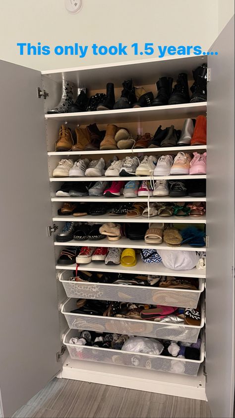 Ikea Pax Wardrobe Shoe Storage, Ikea Pax Shoe Storage Ideas, Ikea Pax Shoes, Pax Shoe Storage, Shoe Organizer Ikea, Custom Shoe Storage, Ikea Shoe Cabinet, Hallway Shoe Storage, Shoe Organization