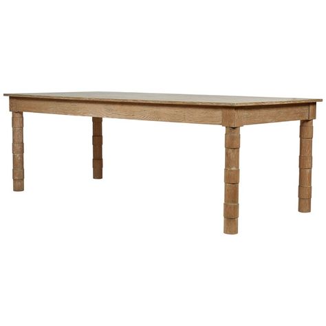 Turned Leg Dining Table, Turned Leg Coffee Table, Organic Modern Dining Room, Craftsman Dining Room, White Oak Dining Table, Oak Dining Room Table, American Dining Room, Art Deco Dining Room, Modern Conference Table