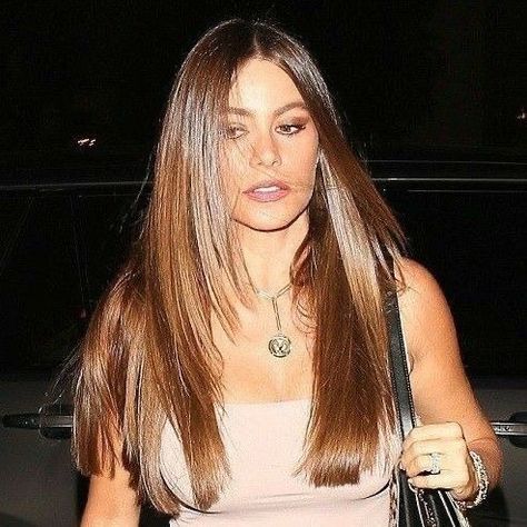 Sofia Vergara Hair Straight, Sofia Vergara Haircut, Sofia Vergara Hair Color, Sofia Vergara Hair, Women Actresses, Sofia Vergara Hot, Alpha Females, Diamond Face Hairstyle, Jennifer Aniston Hair