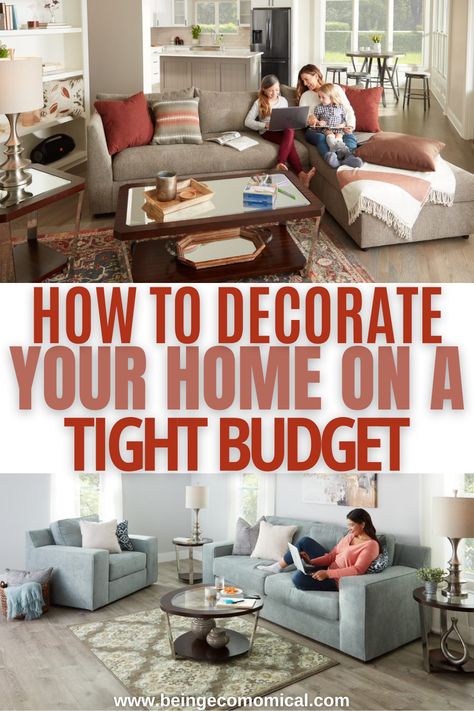 these are the best decorating on a bduget and decorating on a dime tips for decorating on a budget home and decorating on a budget apartment. these decor on a budget tips are perfect money saving techniques. Decorating On A Dime, Budget Home Decor, Living Room Decor On A Budget, Room On A Budget, Apartment Decorating On A Budget, Budget Decorating, Decorating Ideas For The Home, Budget Home Decorating, Home Decor Ideas Living Room