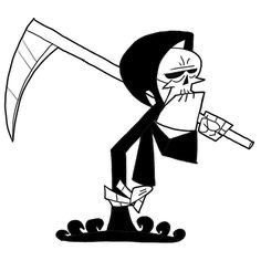 Billy And Mandy Drawing, Billy And Mandy Tattoo, Billy And Mandy, Grim Adventures, Adventure Tattoo, Grim Reaper Tattoo, Draw Step By Step, How To Draw Steps, Drawing Lesson