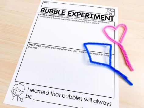 Stem Bubble Activities, Bubble Activities For Kindergarten, Bubble Day Kindergarten, End Of Preschool Activities, End Of The Year Craft For Kindergarten, Bubble Day At School, End Of Kindergarten Activities, Bubble Day Activities, First Grade Stem Activities