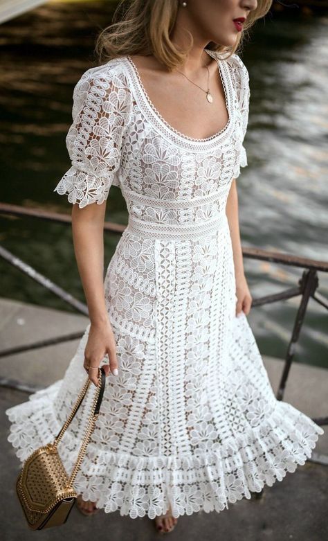 Rehearsal Dinner Dress For Bride, Boho Rehearsal Dinner, Rehearsal Dinner Outfit, Rehearsal Dinner Dress, Dress For Bride, White Crochet Dress, Mode Hippie, Gaun Fashion, Rehearsal Dinner Dresses