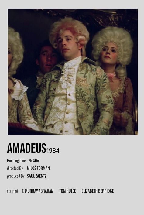 Amadeus Movie Poster, Amadeus Movie, Tom Hulce, Iconic Movie Posters, Movie Card, Movie Prints, Film Posters, Iconic Movies, Long Style