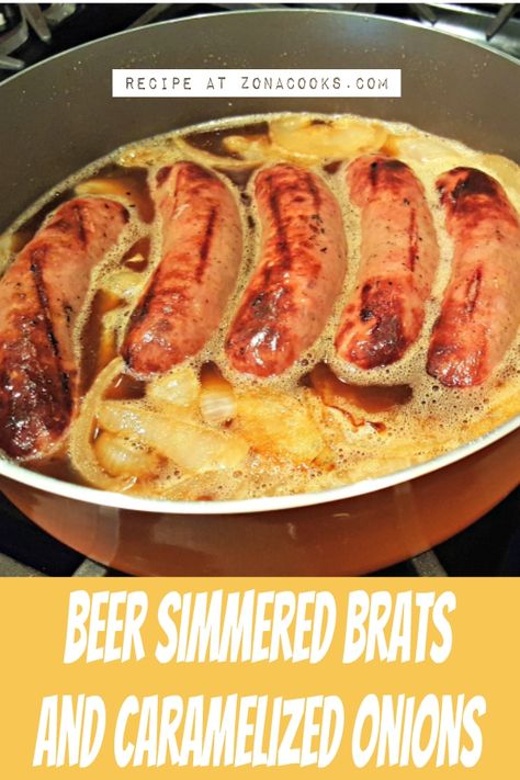 Cooking Brats On Stove, Bratwurst Recipes Crockpot, Brats And Onions, Beer Boiled Brats, Brats On The Grill, Beer Brats Recipe, Slow Carb Recipes, Grilled Brats, Brats Recipes