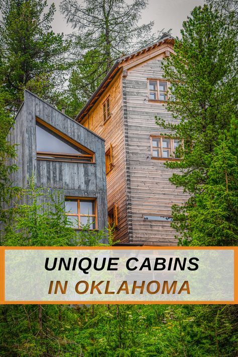 Best and most unique cabins for rent in Oklahoma Planning A Family Reunion, Unique Cabins, Oklahoma Attractions, Oklahoma Cabins, Usa Vacations, Country Getaway, Friend Trip, Unique Vacation Rentals, Exploring Wisconsin