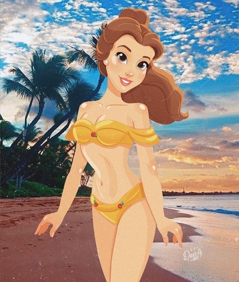 Kiev-based illustrator Daria Artemieva reimagines Disney princesses as if they’re modern millennials. Each present-day princess wears contemporary outfits that pay homage to their signature style. The artist has even given some iconic Disney couples modern makeovers! Princesa Ariel Disney, Bella Disney, Disney Mignon, Disney Princess Belle, Disney Princess Modern, Disney Princess Ariel, Twisted Disney, Belle Disney, Modern Disney