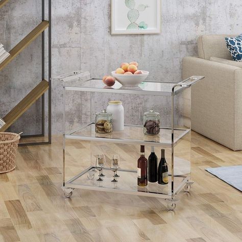 Acrylic furniture is in high demand these days and for good reason. Acrylic furniture products are very durable, easy to clean and UV resistant which Acrylic Furniture Design, Acrylic Bar Cart, Acrylic Bar, Bar Trolley, Gold Bar Cart, Glass Bar Cart, Rolling Kitchen Island, Acrylic Furniture, Serving Cart