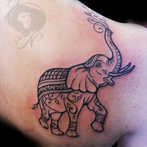 Side Ankle Tattoo, Tattoos On Side, Geometric Elephant Tattoo, Elephant Tattoo Meaning, Henna Elephant, Good Luck Elephant, Elephant Tattoo Design, Wild Tattoo, Elephant Tattoo