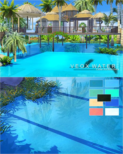 Sims 4 Finds — cross-architecture: VEOX Roof, Window and Water... Sims 4 Nails, Los Sims 4 Mods, Furniture Cc, Die Sims 4, Sims 4 Traits, Sims 4 Cas Mods, Sims 4 House Plans, Sims 4 House Building, The Sims 4 Packs