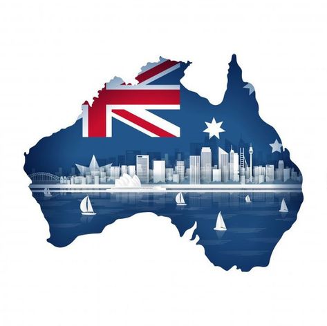 Flag Australia, Map Australia, Travel Themed Room, Australia History, Canberra Australia, Vector Poster, Australia Flag, Australia Map, Travel Postcard