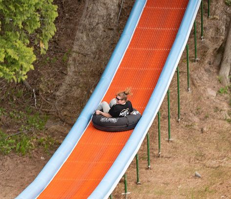 Rocket Through The Woods At Outta Bounds In Wisconsin, A Unique Year-Round Tubing Park #Wisconsin #Attractions Unique Things To Do In Wisconsin, Wisconsin Getaways, Wisconsin Dells Vacation, Popsicle Stand, Wisconsin Attractions, Fish Boil, 50 States Travel, Things To Do In Wisconsin, Wisconsin Vacation