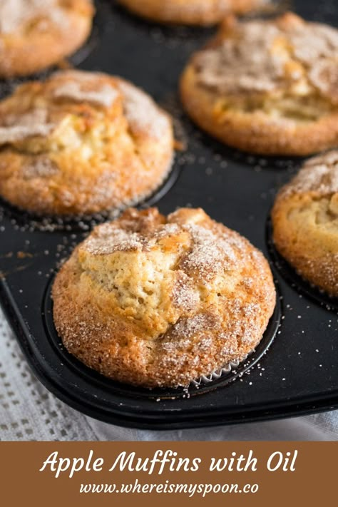 Grated Apple Muffins, Apple Date Muffins, Best Apple Muffins Recipes, Apple Muffins Oatmeal, Moist Apple Muffins, Apple Sauce Muffins Easy, Small Batch Apple Muffins, Moist Muffins Recipes Easy, Easy Apple Muffins With Fresh Apples