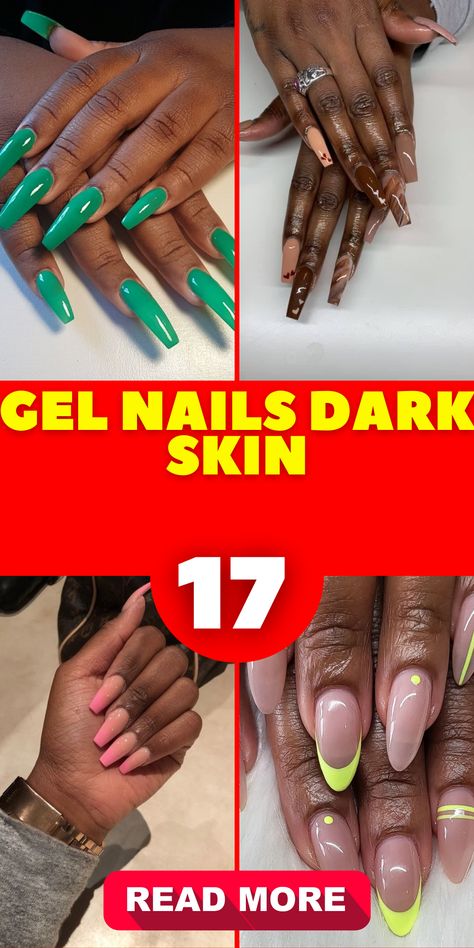 Discover the charm of gel nails for dark skin with these short and simple designs. Keep your nails very short for a sleek and modern look. Explore cute short nails in shades of red, pink, and blue that bring a pop of color to your fingertips. Get inspired by plain tips for a minimalist aesthetic and ombre designs for a trendy twist. Whether you prefer a super short or slightly longer length, these gel nail ideas are perfect for creating a pretty and stylish impact. Trendy Nails 2020 Summer, Jelly Nails On Dark Skin, Ballerina Short Nails Designs Ideas, Nail Gel Design For Dark Skin, Gel Manicure On Dark Skin, Gel Nails On Dark Skin Hands, Gel Colors For Dark Skin, Nail Ideas For Dark Skin, Blue Acrylic Nail Designs