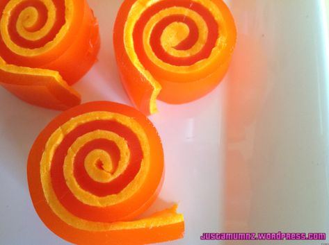 Jelly Roll Ups – Jello Pinwheels | Just A Mum Jelly Roll Ups, Jello Pinwheels, Fruit Desserts Easy, Jelly Crystals, Fruit Diet, Fruit Roll, Fun Baking, Sweet Dough, Fruit Roll Ups