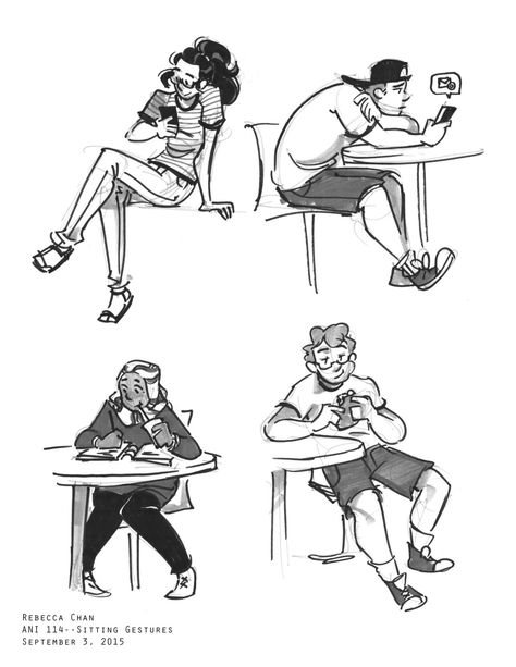 Character Sitting Pose, Desk Pose, Desk Reference, Sitting Pose Reference, Inktober 2024, Outfits Baggy, School Desks, Sitting Poses, Illustration Character