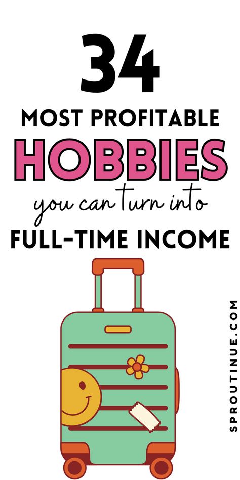 want to make money doing what you love? Here are 34 fun hobbies that make money. Shopify Seo, Mystery Shopping, Hobbies That Make Money, Learn Facts, Side Hustle Ideas, Making Extra Cash, Job Work, Fun Hobbies, Hustle Ideas