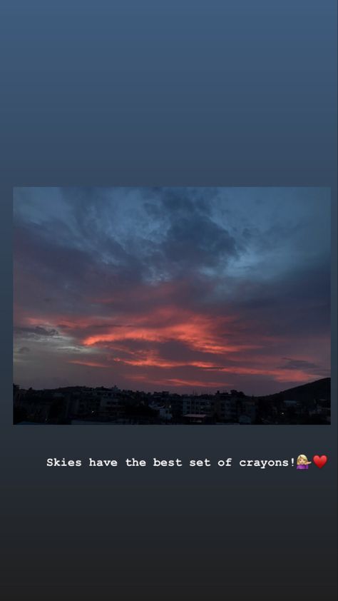 Sunset Sky Photography Aesthetic, Caption For Instagram Sunset Post, Sunset With Him Quotes, Aesthetic Captions For Sunset Pictures, Colourful Sky Caption, Colourful Sky Quotes, Colour Captions For Instagram, Sunset Photo Captions, Colourful Captions