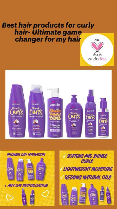 Best for curly hair. After washing my hair with the shampoo and conditioner, i can see my curl more defined, i was amazed and ended up buying the whole line products. Yes i was that impressed. They also smell good #afflink Aussie Miracle Curls, Rosemary Mint, Oil Hair, Hair Setting, Oil Coconut, Frizz Control, Hair Strengthening, Shampoo Conditioner, Curled Hairstyles