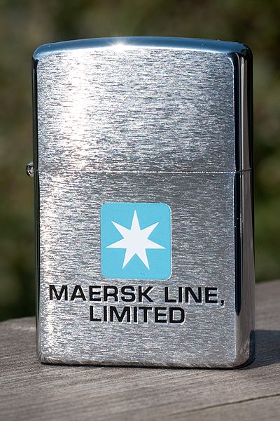 MAERSK LINE LIMITED, USA (Maersk Line, Limited (MLL) is an American company and a business within Maersk Group) Full Size Zippo, 2004 Maersk Line, Zippo Collection, Lighter Collection, Zippo Lighter, A Business, Pins, Quick Saves