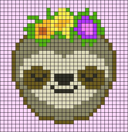 Sloth Perler Beads, Sloth Pixel Art, Sloth Perler Bead Patterns, Sloth Cross Stitch Pattern, Perler Bead Mario, Make Friendship Bracelets, Easy Perler Beads Ideas, Diy Perler Bead Crafts, Diy Perler Beads