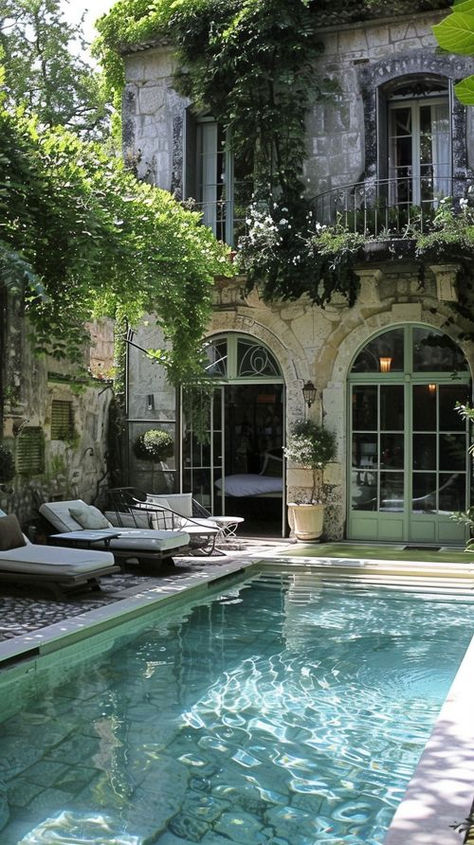 Dream House Aesthetic, French Designs, French Style Homes, Luxury Pools, On The Ocean, San Pietro, Swimming Pool Designs, Dream Living, Dream House Interior