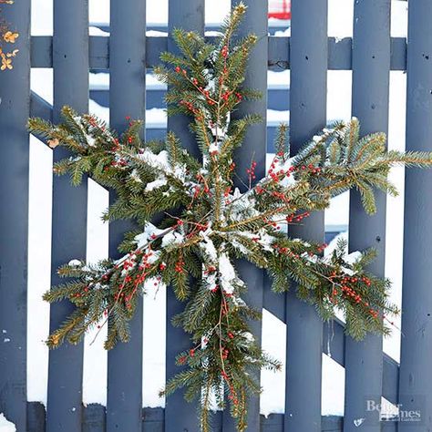 Use Fir Trimmings Instead of Purchasing a Wreath Outdoor Christmas Light Displays, Holiday Planter, Christmas Light Displays, Christmas Tree Branches, Christmas Yard Decorations, Christmas Hacks, Christmas Yard, Christmas Swags, Outdoor Christmas Lights