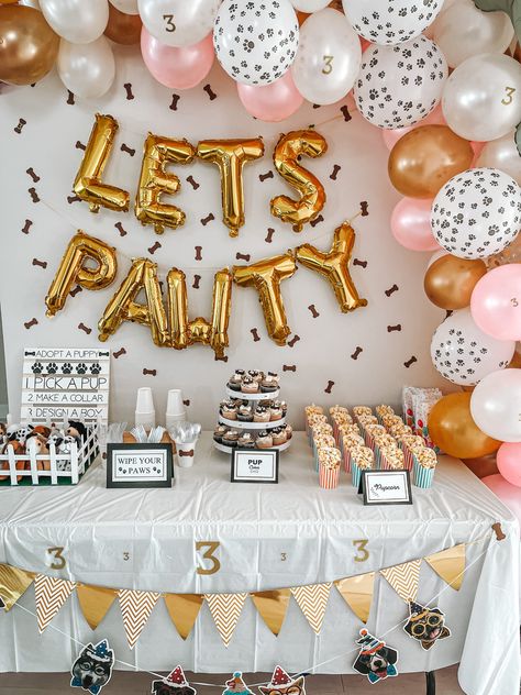 Puppy Pawty birthday set up