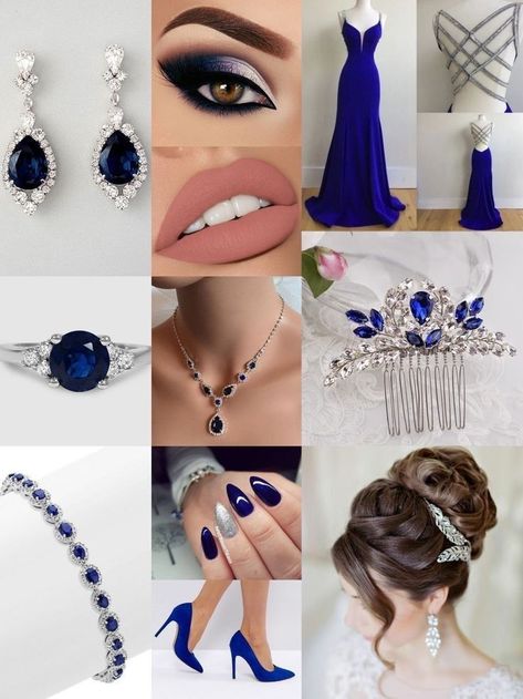 Blue Masquerade Dress, Prom Makeup Blue Eyes, Royal Blue Dress Outfit, Masquerade Ball Outfit, Video Illustration, Ball Outfit, Blue Dress Outfits, Royal Blue Gown, Ball Makeup