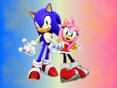 Sonic and Amy Wallpapers Amy Sonic, Sonic Sonic, Sonic Birthday Parties, Sparkle Wallpaper, Sonic Birthday, Ganesh Wallpaper, Classic Sonic, Supreme Wallpaper, Sonic And Amy