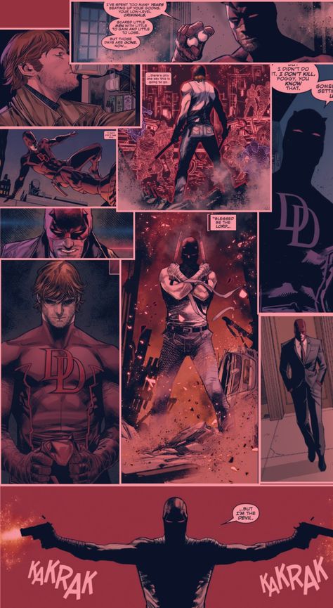 Daredevil Matt Murdock Wallpaper, Daredevil And Punisher Wallpaper, Daredevil Collage, Daredevil Comic Wallpaper, Matt Murdock Wallpaper, Daredevil Wallpaper, Red Batman, Daredevil Art, Daredevil Comic