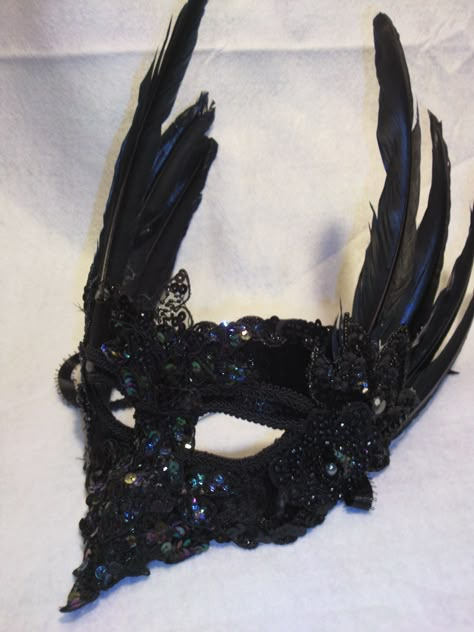 Raven Mask, Raven Costume, Crow Mask, Crow Costume, Vampire Masquerade, Raven Queen, Mask Masquerade, Fairy Clothes, Halloween Costumes College