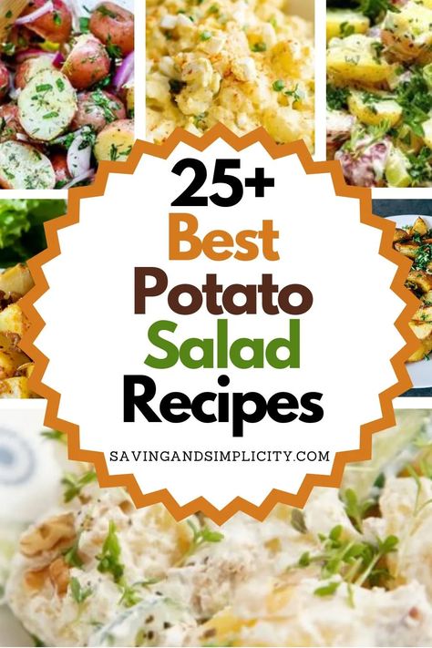 Craving potato salad? Find the perfect summer BBQ potato salad recipe.  Including southern potato salad, loaded baked potato salad and more. Old fashioned potato salad, potato salad without mayo, salad without egg, creamy dill potato salad and more. Easy dinner recipes.  Lunch recipes on the go. Weeknight recipes.  Picnic recipes. Family dinner, summer wedding season, potluck, easy summer salads. Potato Salad No Egg, Bbq Potato Salad, Potato Salad Loaded, Potato Salad Without Mayo, Herbed Potato Salad, Old Fashioned Potato Salad, Dill Potato, Mayo Salad, Loaded Potato Salad