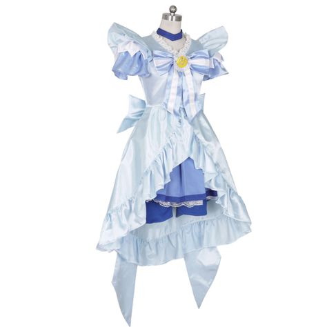 Smile PreCure! Glitter Force Glitter Lucky Aoki Reika Dress Princess Cosplay Costume Spring Costume, Glitter Lucky, Smile Precure, Halloween Express, Princess Cosplay, Glitter Force, Dress Princess, Halloween Outfit, Blue Roses