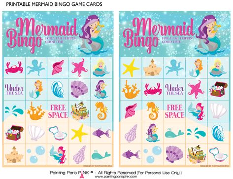 Mermaid Printables, Mermaid Ideas, Mermaid Barbie, Ideas Fiesta, Mermaid Parties, Sea Birthday, Barbie Party, Mermaid Birthday Party, Birthday Party Games