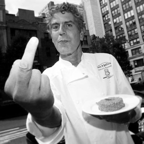 Anthony Bourdain Aesthetic, Cooking Chef Aesthetic, Chef Aesthetic, Gastronomic Food, Famous Chef, Anthony Bourdain, Enjoy The Ride, Cooking Chef, Aesthetic Tumblr