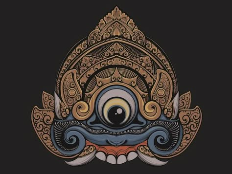 Rangda Bali Art, Ornamen Bali, Nyepi Bali, Balinese Tattoo, Barong Bali, Balinese Art, Bali Art, Bali Design, New Tattoo Designs