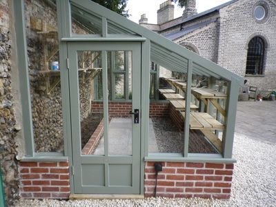 Greenhouse Attached To House, Greenhouse Addition, Porch Greenhouse, Timber Greenhouse, Lean To Conservatory, Victorian Greenhouses, Green Bug, Lean To Greenhouse, Build A Greenhouse