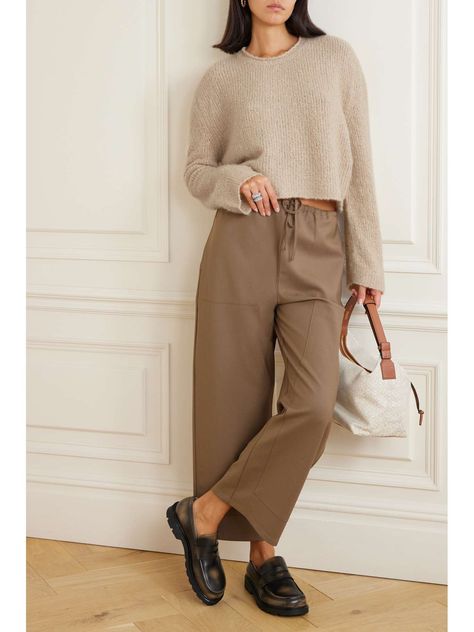 LESET Adam cashmere-blend sweater | NET-A-PORTER Wool Skirt Outfit, Neutral Outfits, Cashmere Outfits, Jennifer Meyer, Cashmere Blend Sweater, Neutral Outfit, T Shirt And Jeans, Menswear Inspired, Knitwear Design