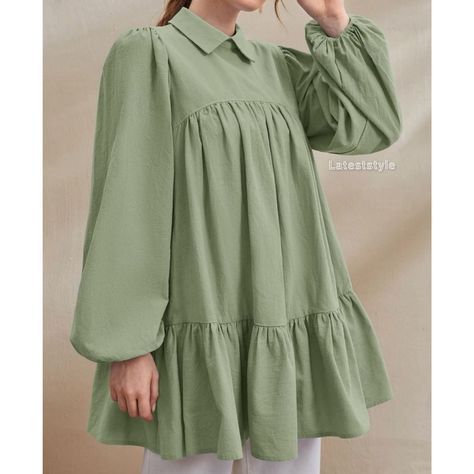 Long Tops Designs, Top Designs For Women, Hijab Stile, Estilo Hijab, Modest Casual Outfits, Fashion Top Outfits, Modest Dresses Casual, Trendy Fashion Tops, Designer Dresses Casual