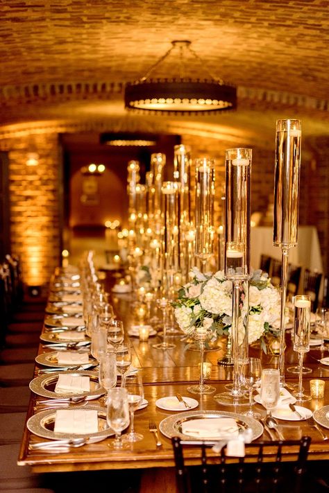 Romantic and Intimate wedding in the wine cellar. Perfect for small parties! Wine Cellar Wedding Reception, Wine Cellar Wedding, Cellar Wedding, Party Wedding Reception, Biltmore Wedding, Cocktail Party Decor, Bella Collina, Dinner Party Decorations, Thanksgiving Dinner Table