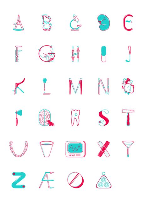 "Medic Type 2" - Daniel Brokstad Medical Alphabet Letters, Norwegian Alphabet, Medical Font, Medical Cake, Alphabet Drawing, Typography Design Inspiration, Cabinet Medical, Typography Alphabet, Basic Math Skills