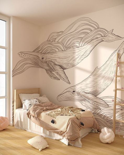 Bedroom Murals, Cozy Room, Dream House Decor, Dream Home Design, Bedroom Wall, Wall Mural, تصميم داخلي, Bedroom Inspirations, Room Makeover