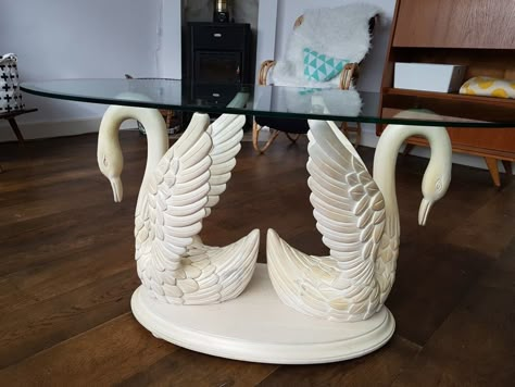 Swan Furniture, Swan Pottery, Swan Table, Ashley Core, Brand Gifts, Weird Furniture, Elephant Table, House Main Door, Goth Coquette