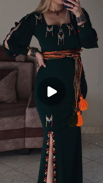 Lÿn Dàà Chettouh on Instagram: "Robe ifezimen 😍❤️‍🔥❤️ asarou de chez @kaissa_broderie_manuelle 🥰

#robekabyle #robekabylemoderne #style #robe #robemoderne #couture #instagram #instagood" Couture, On Instagram, Quick Saves, Instagram