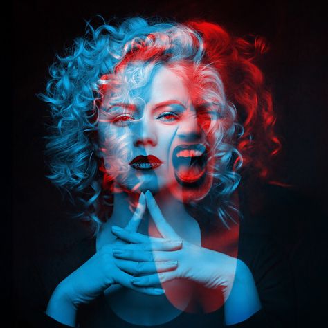 Portrait Photo Original, Double Exposure Portrait, Angry Girl, Double Exposure Photography, Creative Portrait Photography, Multiple Exposure, Exposure Photography, Foto Tips, Creative Portraits