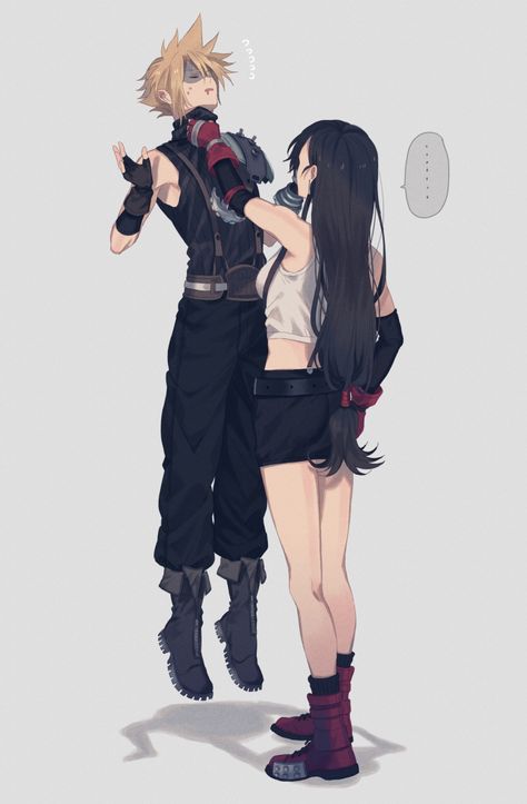 Final Fantasy Funny, Final Fantasy Cloud, Art Final, Cloud And Tifa, Final Fantasy Collection, Final Fantasy Artwork, Fantasy Stuff, Tifa Lockhart, Final Fantasy Vii Remake