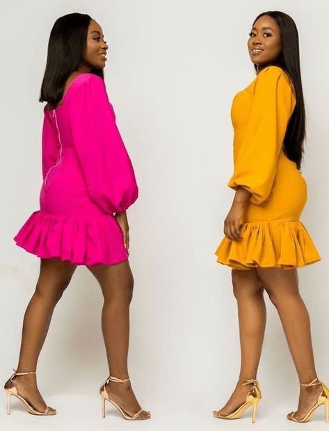 Crepe Material Short Gown Styles, Classy Friends, Materials Gown Style, Classy Short Dresses, Stylish Naija, Fabric Styles, Modest Dresses Fashion, Corporate Dress, Chic Dress Classy